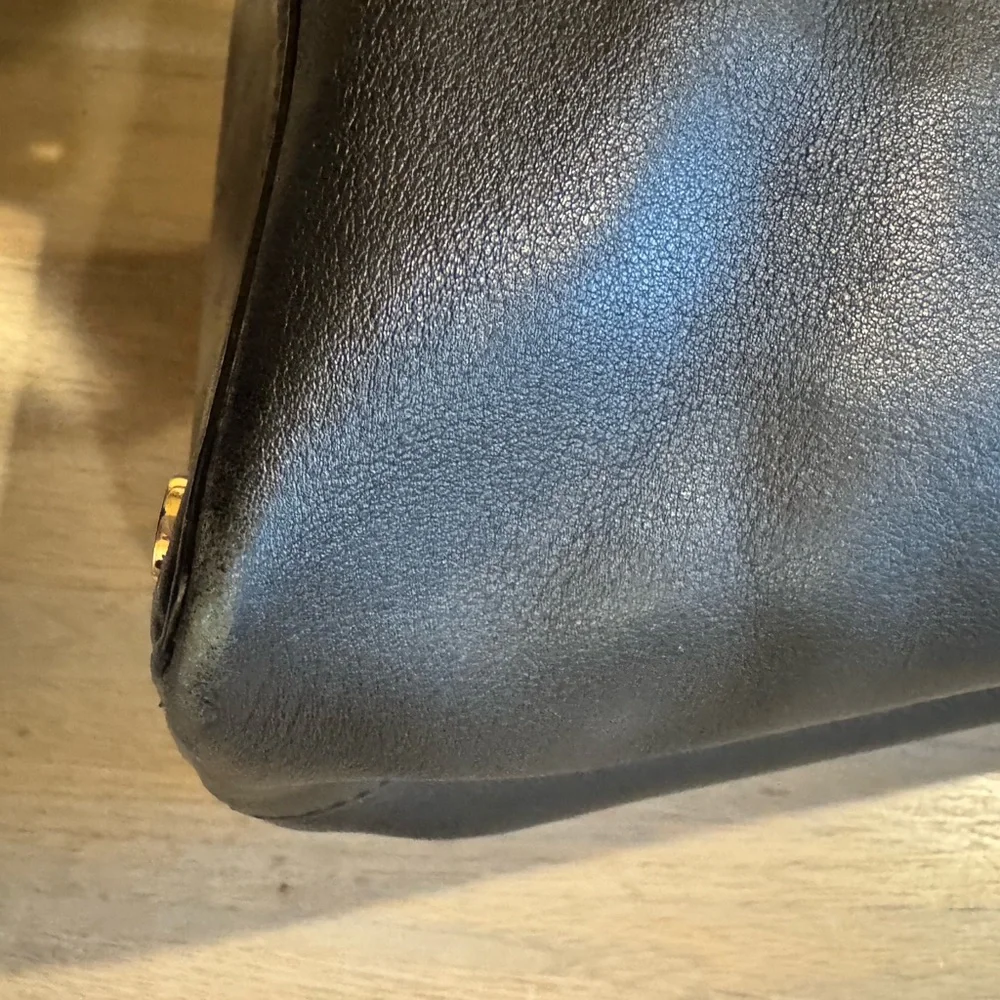 DIANE VON FURSTENBERG Leather Tote – Black with Red interior/gold tone hardware - Picture 9 of 15